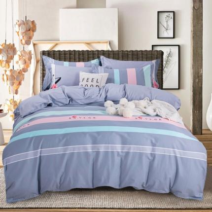 登登家纺 2025新款全棉13070四件套 美式情调-灰兰