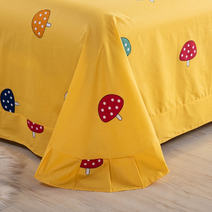 91家纺网 家纺一手货源 找家纺 登登家纺 2025新款全棉13070四件套 蘑菇点点