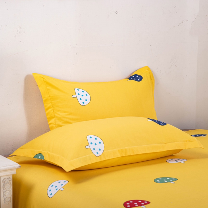 91家纺网 家纺一手货源 找家纺 登登家纺 2025新款全棉13070四件套 蘑菇点点