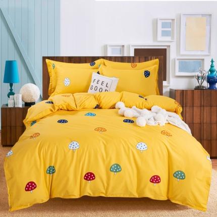 登登家纺 2025新款全棉13070四件套 蘑菇点点