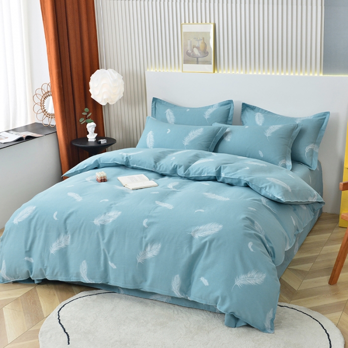 91家纺网 家纺一手货源 找家纺 登登家纺 2025新款全棉13070四件套 飘羽