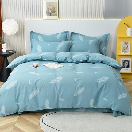 登登家纺 2025新款全棉13070四件套 飘羽