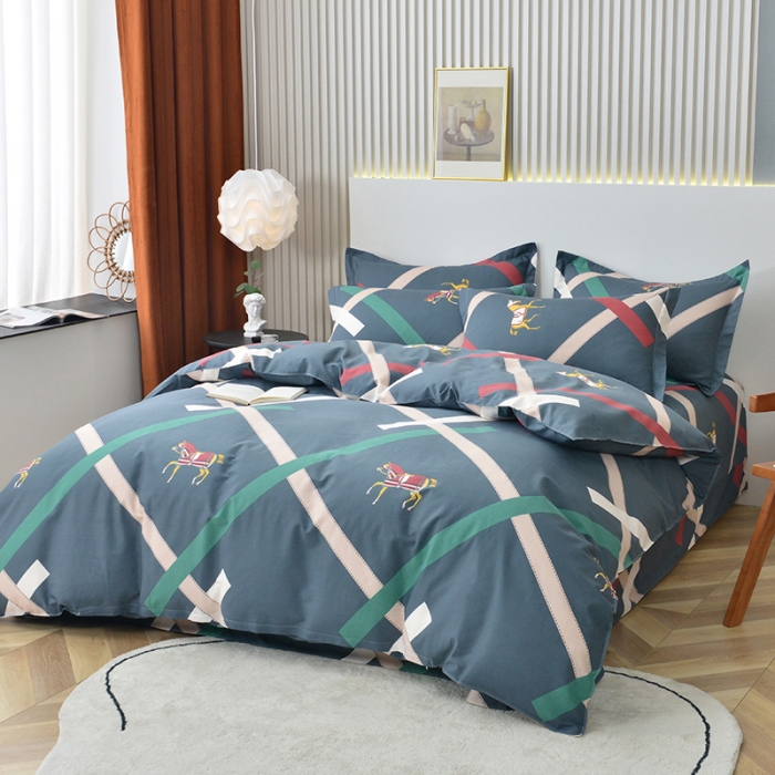 91家纺网 家纺一手货源 找家纺 登登家纺 2025新款全棉13070四件套 轻奢生活