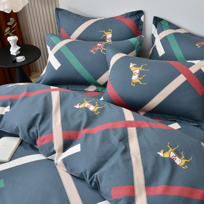 91家纺网 家纺一手货源 找家纺 登登家纺 2025新款全棉13070四件套 轻奢生活