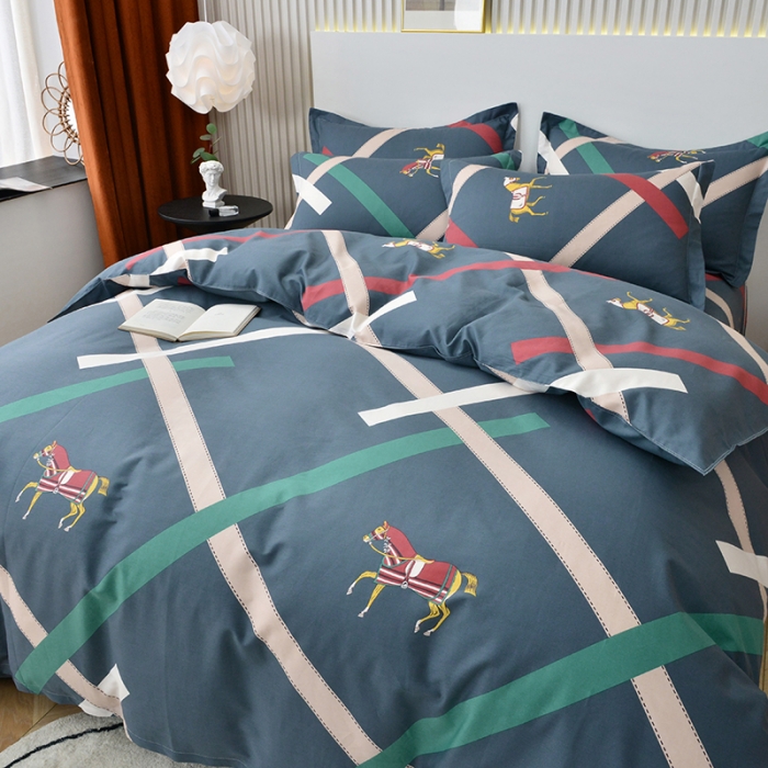 91家纺网 家纺一手货源 找家纺 登登家纺 2025新款全棉13070四件套 轻奢生活