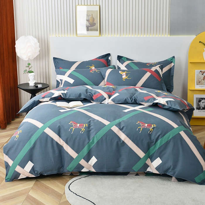 91家纺网 家纺一手货源 找家纺 登登家纺 2025新款全棉13070四件套 轻奢生活