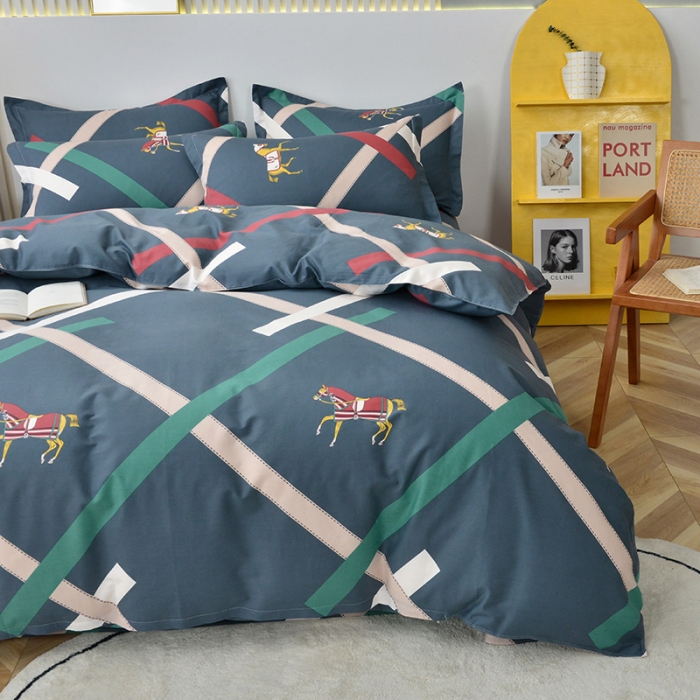 91家纺网 家纺一手货源 找家纺 登登家纺 2025新款全棉13070四件套 轻奢生活