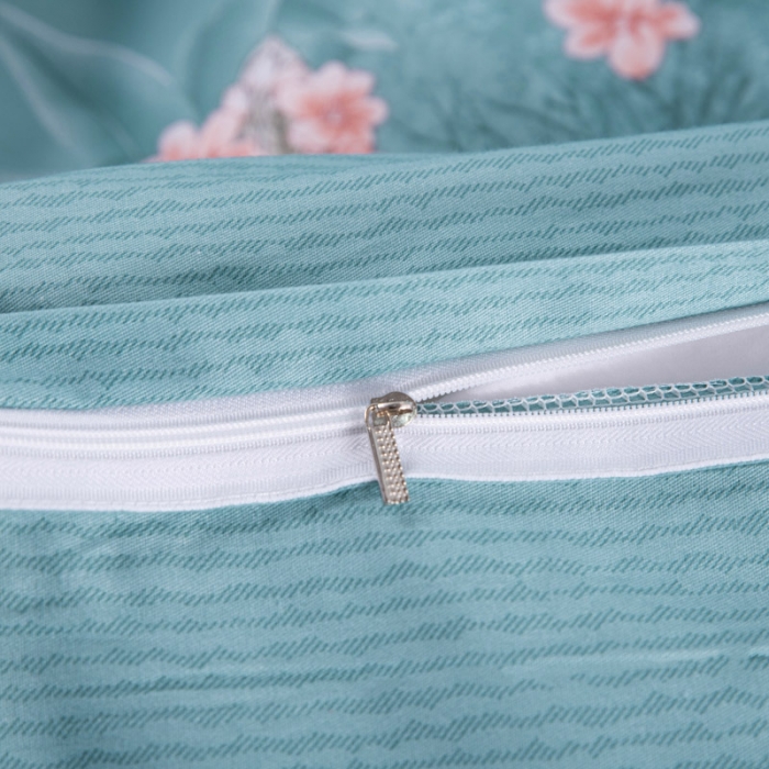 91家纺网 家纺一手货源 找家纺 登登家纺 2025新款全棉13070四件套 生如夏花-蓝