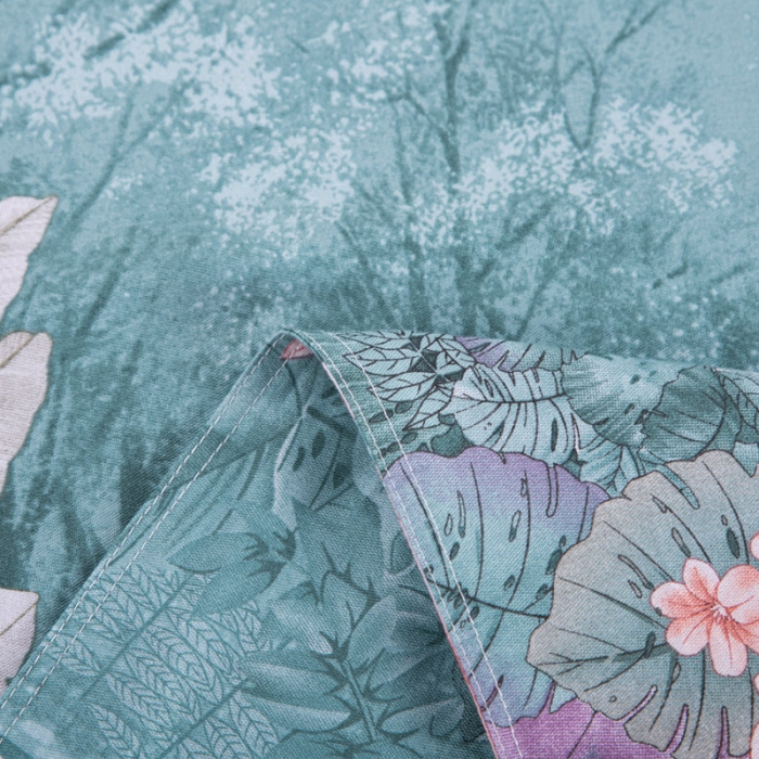 91家纺网 家纺一手货源 找家纺 登登家纺 2025新款全棉13070四件套 生如夏花-蓝