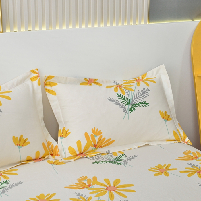 91家纺网 家纺一手货源 找家纺 登登家纺 2025新款全棉13070四件套 向阳花开