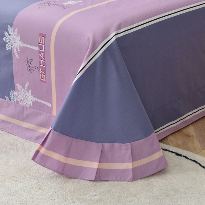 91家纺网 家纺一手货源 找家纺 登登家纺 2025新款全棉13070四件套 椰林风影