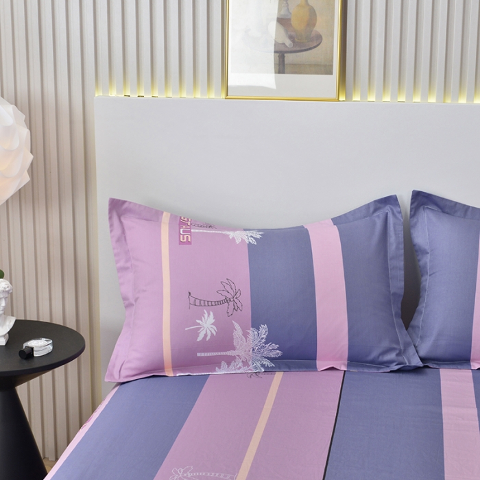 91家纺网 家纺一手货源 找家纺 登登家纺 2025新款全棉13070四件套 椰林风影