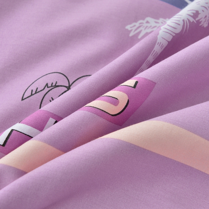 91家纺网 家纺一手货源 找家纺 登登家纺 2025新款全棉13070四件套 椰林风影