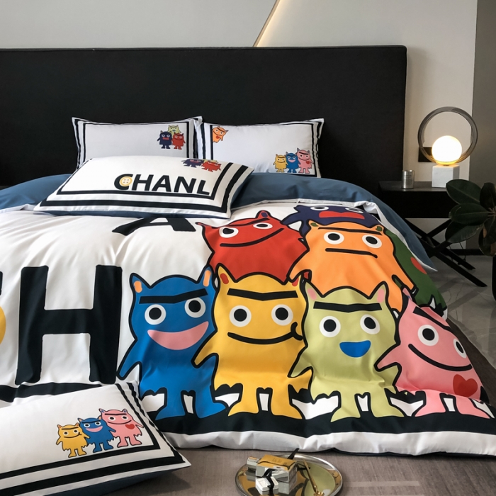 91家纺网 家纺一手货源 找家纺 花沐 2025新款轻奢潮牌亲肤棉纯棉四件套 轻奢萌宠乐园