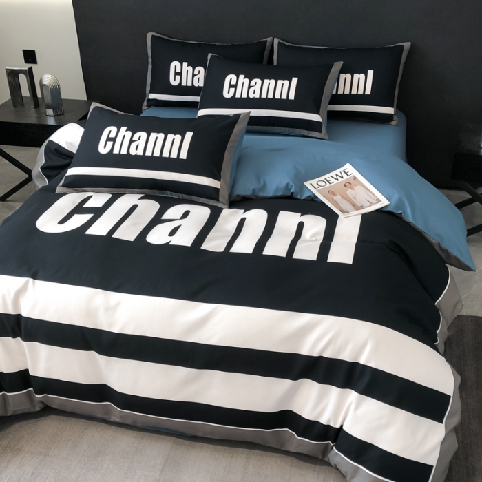 91家纺网 家纺一手货源 找家纺 花沐 2025新款轻奢潮牌亲肤棉纯棉四件套 轻奢英伦