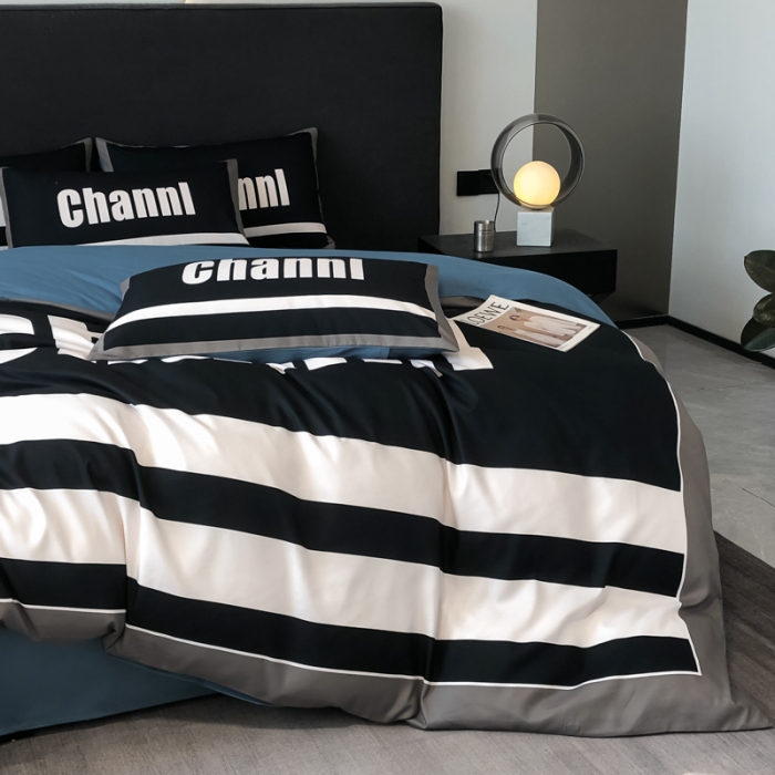 91家纺网 家纺一手货源 找家纺 花沐 2025新款轻奢潮牌亲肤棉纯棉四件套 轻奢英伦