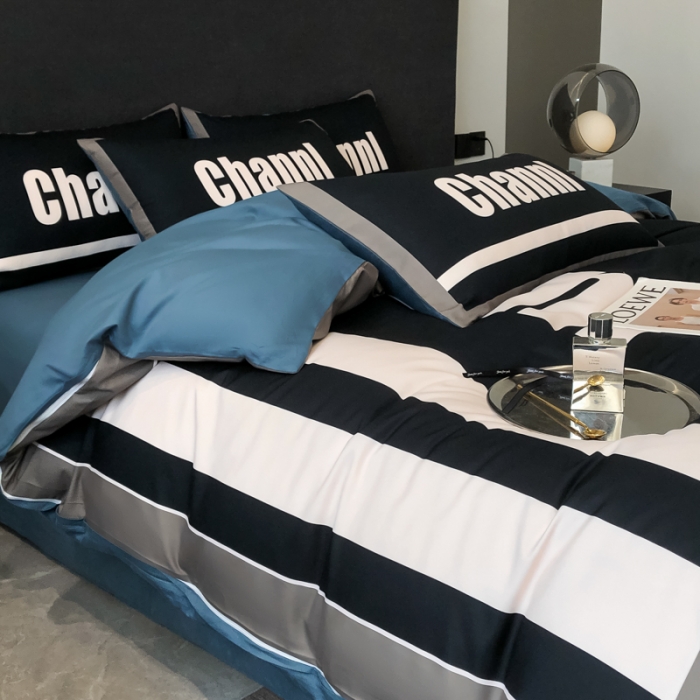 91家纺网 家纺一手货源 找家纺 花沐 2025新款轻奢潮牌亲肤棉纯棉四件套 轻奢英伦