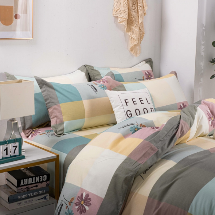 91家纺网 家纺一手货源 找家纺 登登家纺 2025新款全棉13070四件套 朵拉