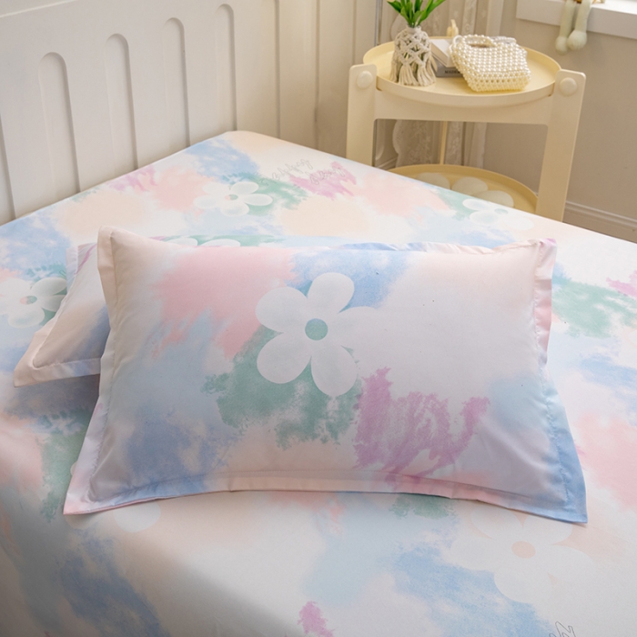 91家纺网 家纺一手货源 找家纺 馨乐 2022新款亲肤印花单品床单马卡龙