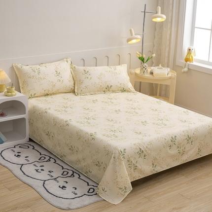 91家纺网 家纺一手货源 找家纺 馨乐 2022新款亲肤印花单品床单仙草