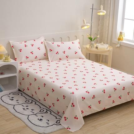 馨乐 2022新款亲肤印花单品床单小樱桃