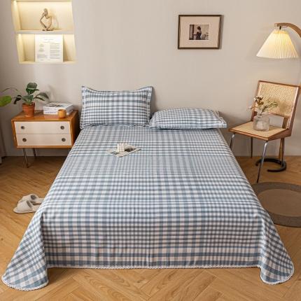 91家纺网 家纺一手货源 找家纺 新印象 2025新款全棉老粗布凉席两件套三件套 兰小格