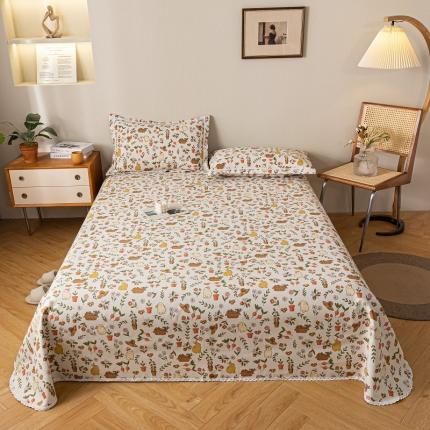 91家纺网 家纺一手货源 找家纺 新印象 2025新款全棉老粗布凉席两件套三件套 萝卜兔