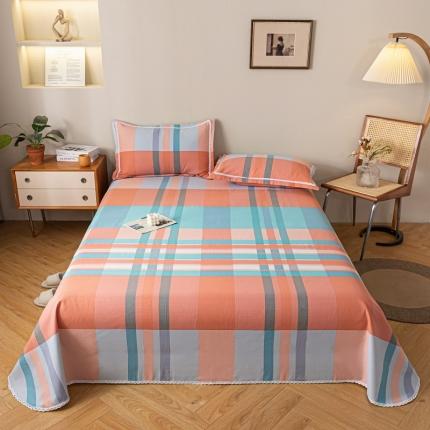 91家纺网 家纺一手货源 找家纺 新印象 2025新款全棉老粗布凉席两件套三件套 苏格兰情调