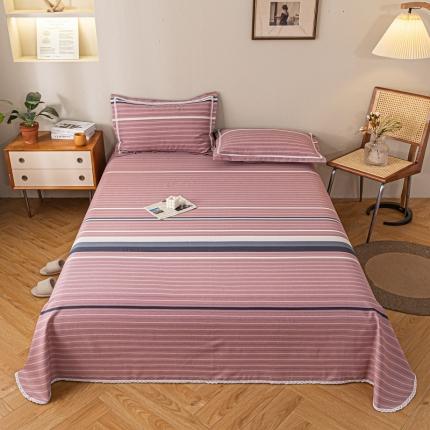 91家纺网 家纺一手货源 找家纺 新印象 2025新款全棉老粗布凉席两件套三件套 条纹情怀