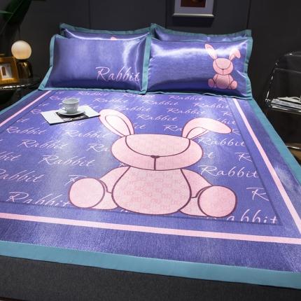 91家纺网 家纺一手货源 找家纺 （总）印季 2025新款宽包边数码印花卡通冰丝席