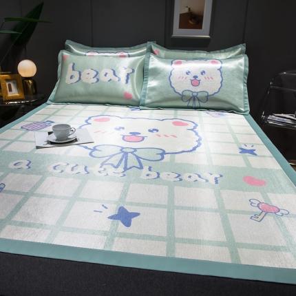 91家纺网 家纺一手货源 找家纺 （总）印季 2025新款宽包边数码印花卡通冰丝席