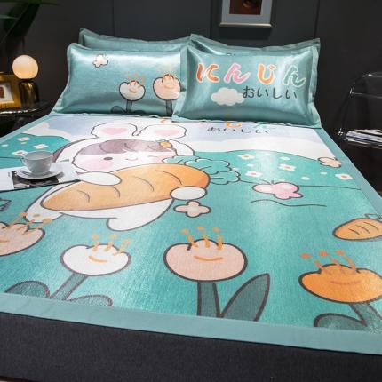 91家纺网 家纺一手货源 找家纺 （总）印季 2025新款宽包边数码印花卡通冰丝席