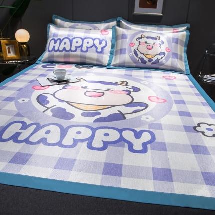 91家纺网 家纺一手货源 找家纺 （总）印季 2025新款宽包边数码印花卡通冰丝席