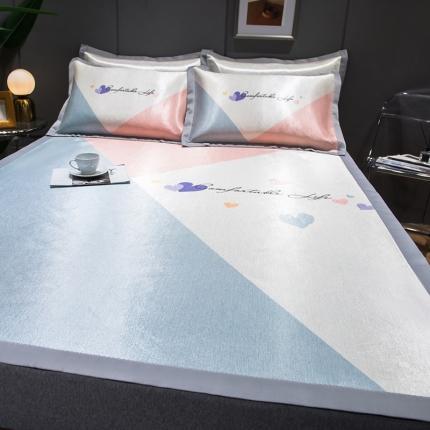 91家纺网 家纺一手货源 找家纺 （总）印季 2025新款宽包边数码印花卡通冰丝席