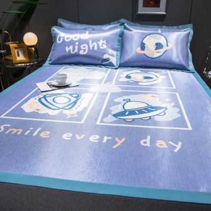 91家纺网 家纺一手货源 找家纺 （总）印季 2025新款宽包边数码印花卡通冰丝席