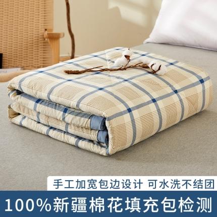 91家纺网 家纺一手货源 找家纺 总千百笠 新疆纯棉花宽边无印款全棉水洗棉夏凉被空调被夏季薄被薄款春秋被