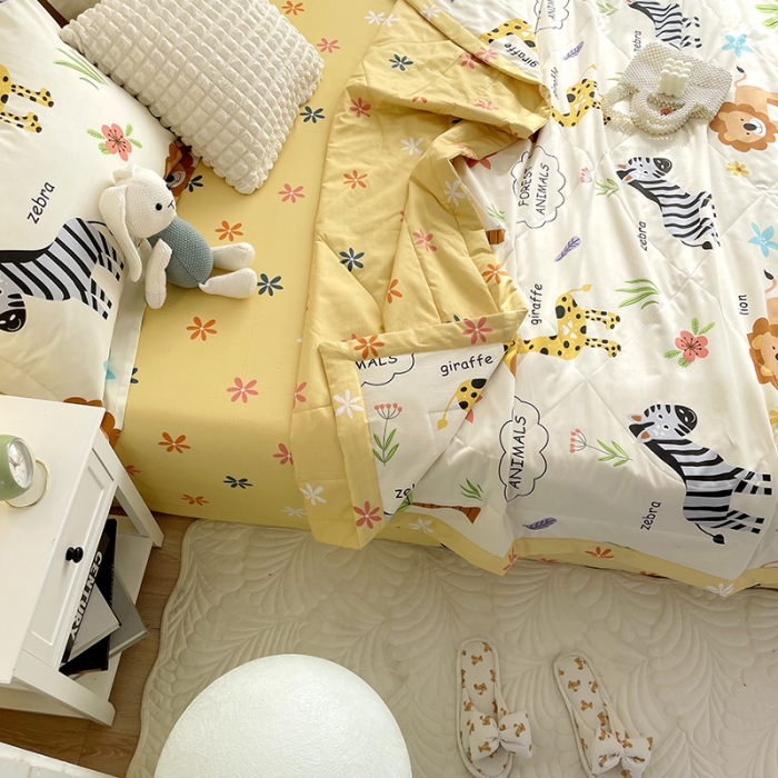 91家纺网 家纺一手货源 找家纺 仟网汇  2023新款全棉新疆棉花夏凉被 欢乐谷