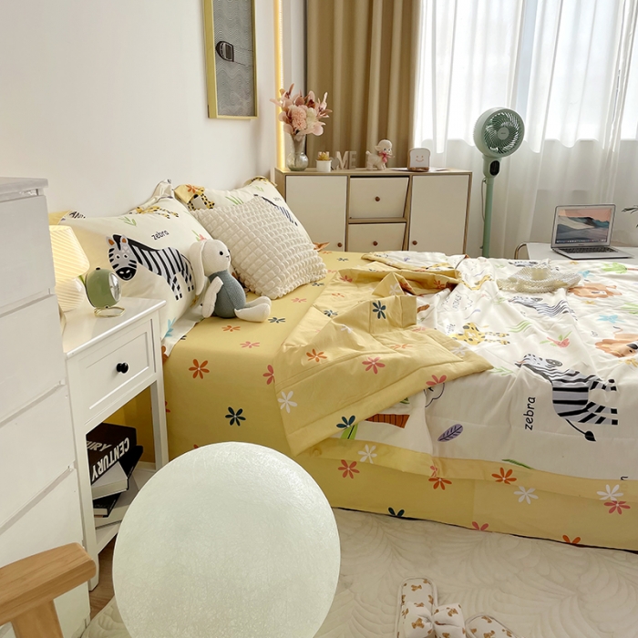 91家纺网 家纺一手货源 找家纺 仟网汇  2023新款全棉新疆棉花夏凉被 欢乐谷