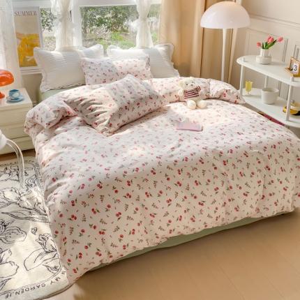 91家纺网 家纺一手货源 找家纺 （总）田野2023新款133372全棉小清新四件套