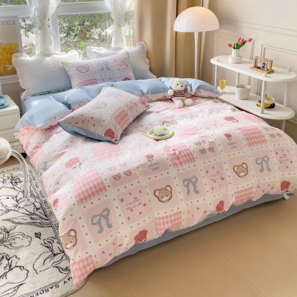 91家纺网 家纺一手货源 找家纺 （总）田野2023新款133372全棉小清新四件套