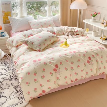 91家纺网 家纺一手货源 找家纺 （总）田野2023新款133372全棉小清新四件套