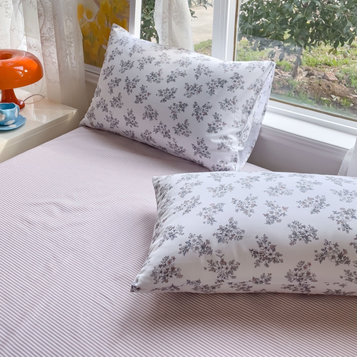 91家纺网 家纺一手货源 找家纺 田野2023新款133372全棉小清新四件套 清雅