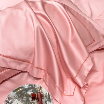 91家纺网 家纺一手货源 找家纺 （总）100支长绒棉枕套 2023品乐全棉贡缎枕芯套 一对装