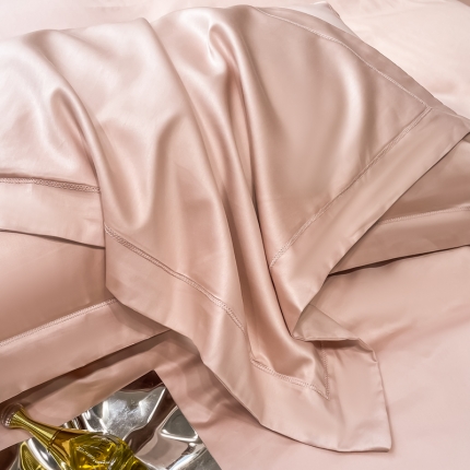 91家纺网 家纺一手货源 找家纺 （总）100支长绒棉枕套 2023品乐全棉贡缎枕芯套 一对装