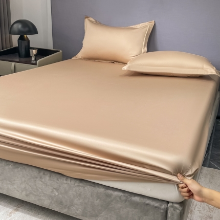 91家纺网 家纺一手货源 找家纺 （总）100支品乐长绒棉床笠 笠高35CM全棉贡缎床垫套