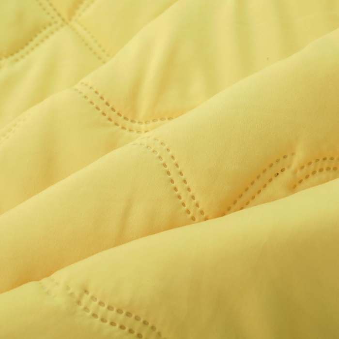 91家纺网 家纺一手货源 找家纺 被多多 2023新款纯色水洗棉夏被 夏被-黄