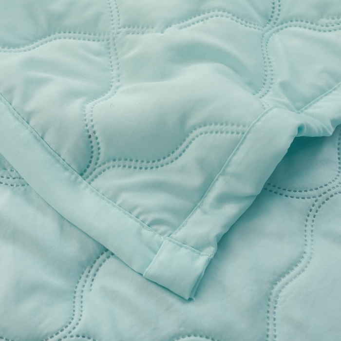 91家纺网 家纺一手货源 找家纺 被多多 2023新款纯色水洗棉夏被 夏被-浅绿