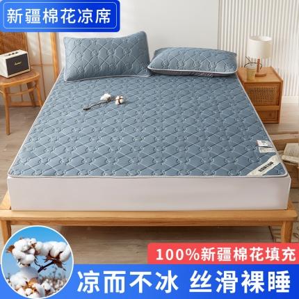 91家纺网 家纺一手货源 找家纺 总 西域种棉人 新疆棉花凉席冰丝凉感丝平铺款加厚床单款三件套水洗可折叠