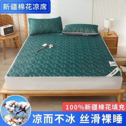 91家纺网 家纺一手货源 找家纺 总 西域种棉人 新疆棉花凉席冰丝凉感丝平铺款加厚床单款三件套水洗可折叠