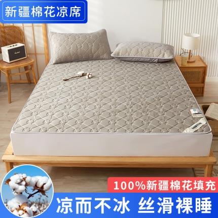 91家纺网 家纺一手货源 找家纺 总 西域种棉人 新疆棉花凉席冰丝凉感丝平铺款加厚床单款三件套水洗可折叠